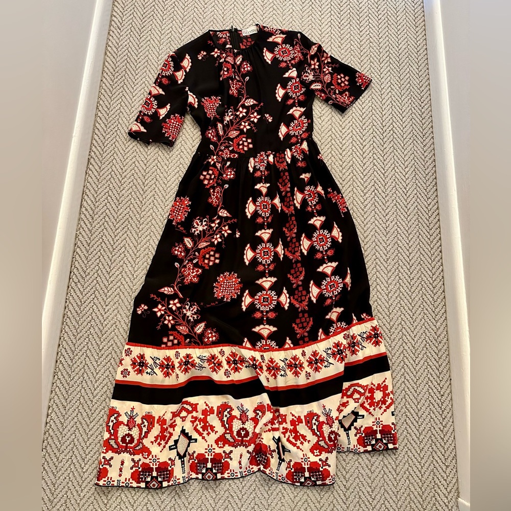 Red Valentino silk maxi dress